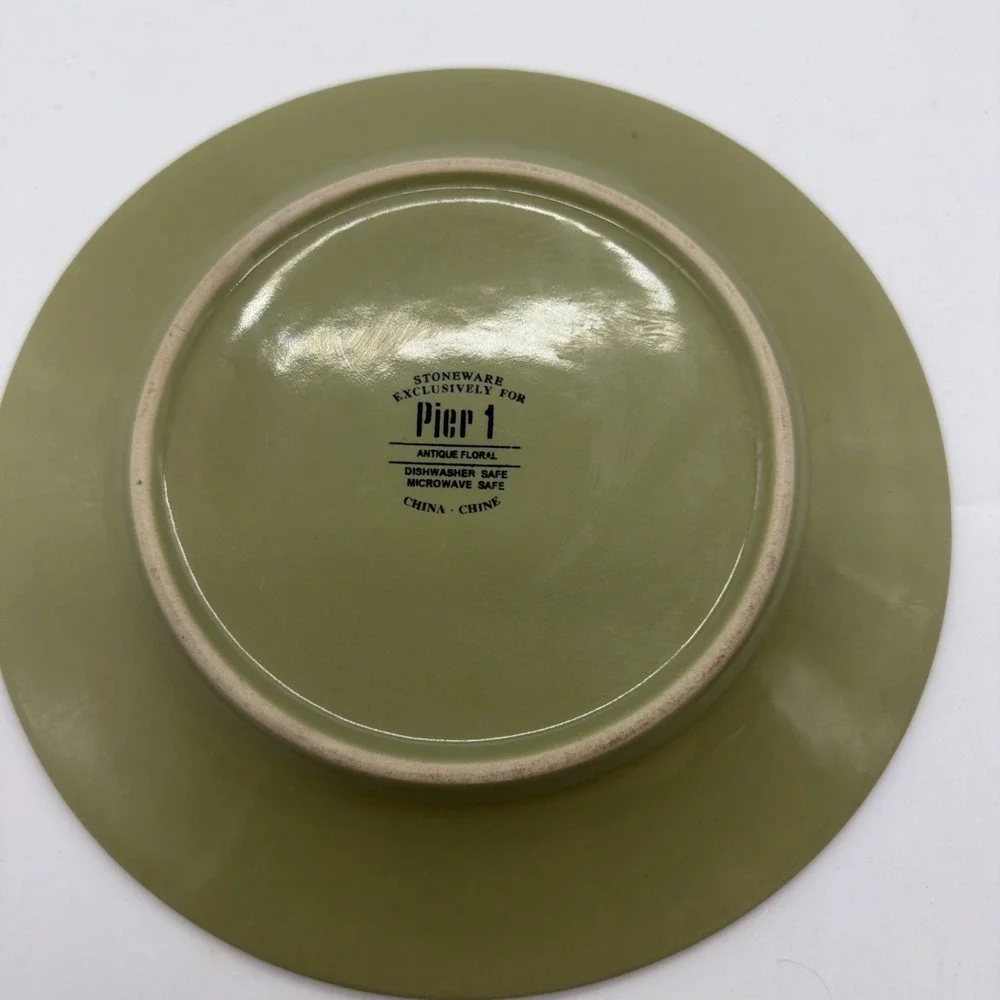 SET OF 5 PIER 1 ANTIQUE‎ FLORAL DINNER PLATES 8.5 Read